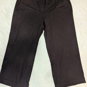 Lane Bryant Black Trousers with Pinstripes